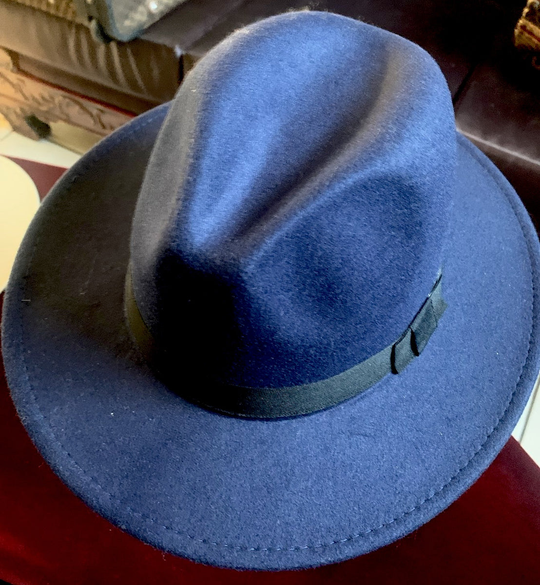 Beautiful Navy Blue Fedora – Glamorous Ladies Boutique